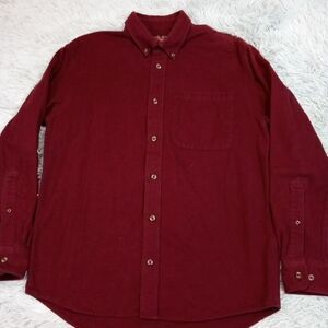 Five Brothers Shirt Mens M Red Preppy Casual Pocket Button Up Outdoors Soft Warm